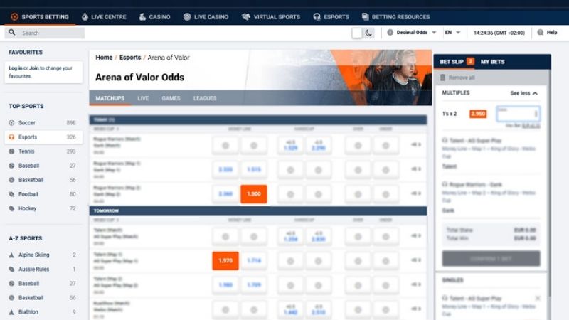 Hệ thống kèo cược liên quân đa dạng tại 789BET
